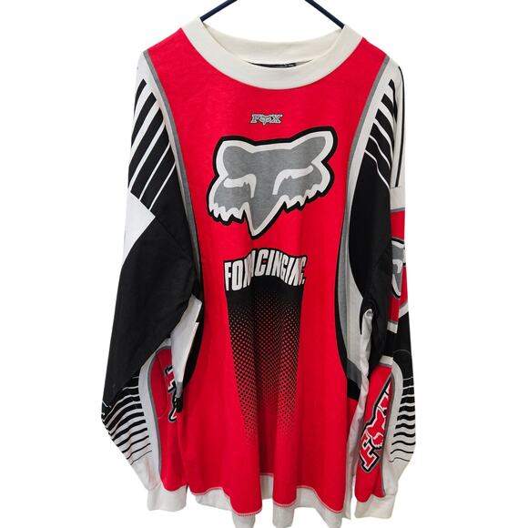 NWT Vintage Long Sleeve Fox Facing Jersey, Size XXL - Picture 1 of 12